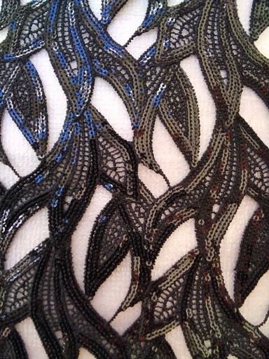 [CH 145 Mesh Polyester With Sequin (Width- 120- 125 CM)(Embroidery)] CH 145