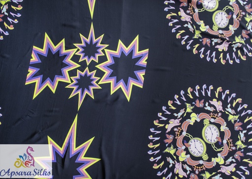 [Printed Woven Fabric 100% Silk 54" 75GSM] 462STK2018