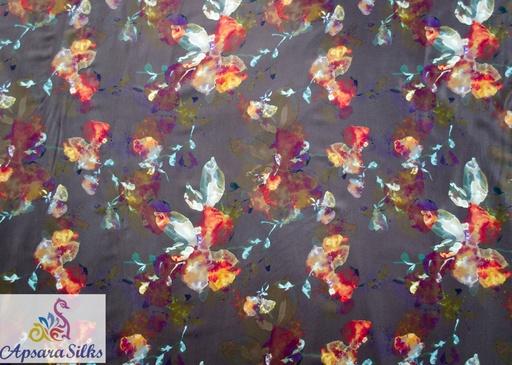 [Printed Woven Fabric 100% Silk 56" 70GSM] 219STK2018