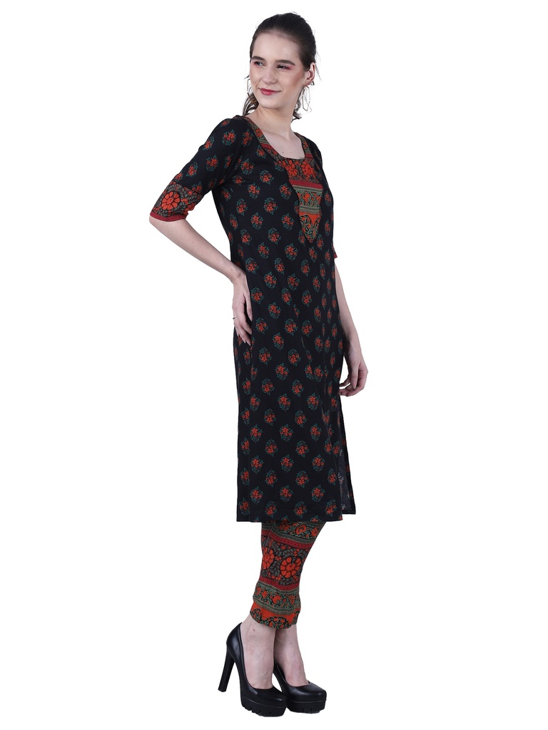 Nazakat A-Line Kurta with Cigarette Pant (side 2)