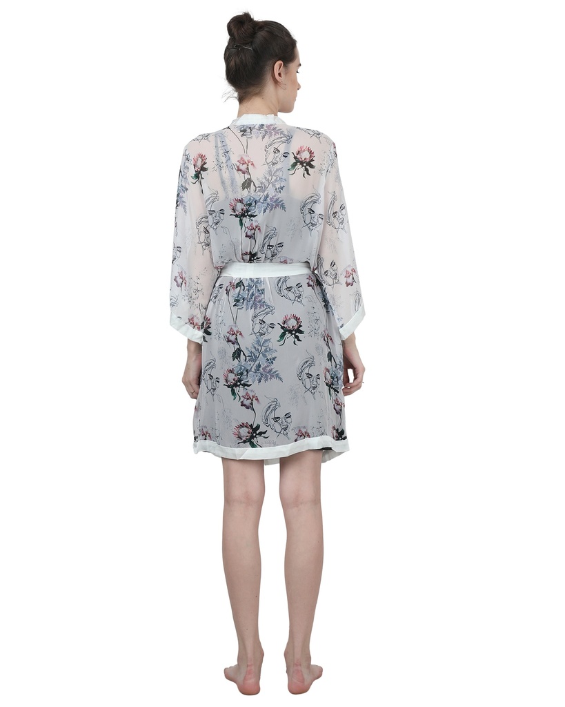 Wear We Met - Printed Robe back