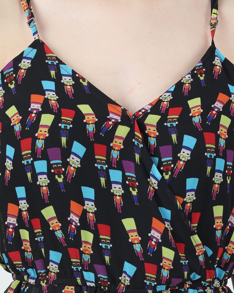 Wear We Met - Printed Jumpsuit Closeup