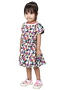 Wear We Met - Multicoloured Girls Printed Fit & Flare Dress side 2