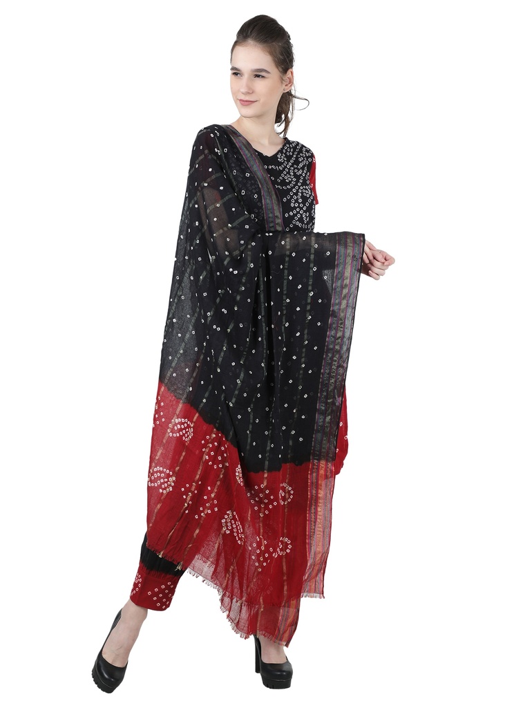 BANEE- Bandhani Salwar Suit Set with Dupatta Front 2