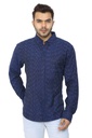 Wear We Met - Ikat Navy Blue Shirt front 2