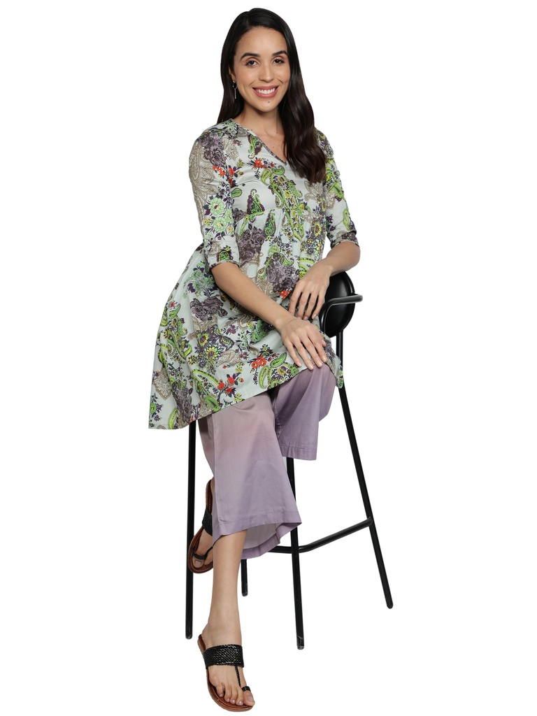 ELFIN Anarkali Kurta with palazzo pant (Front 2)