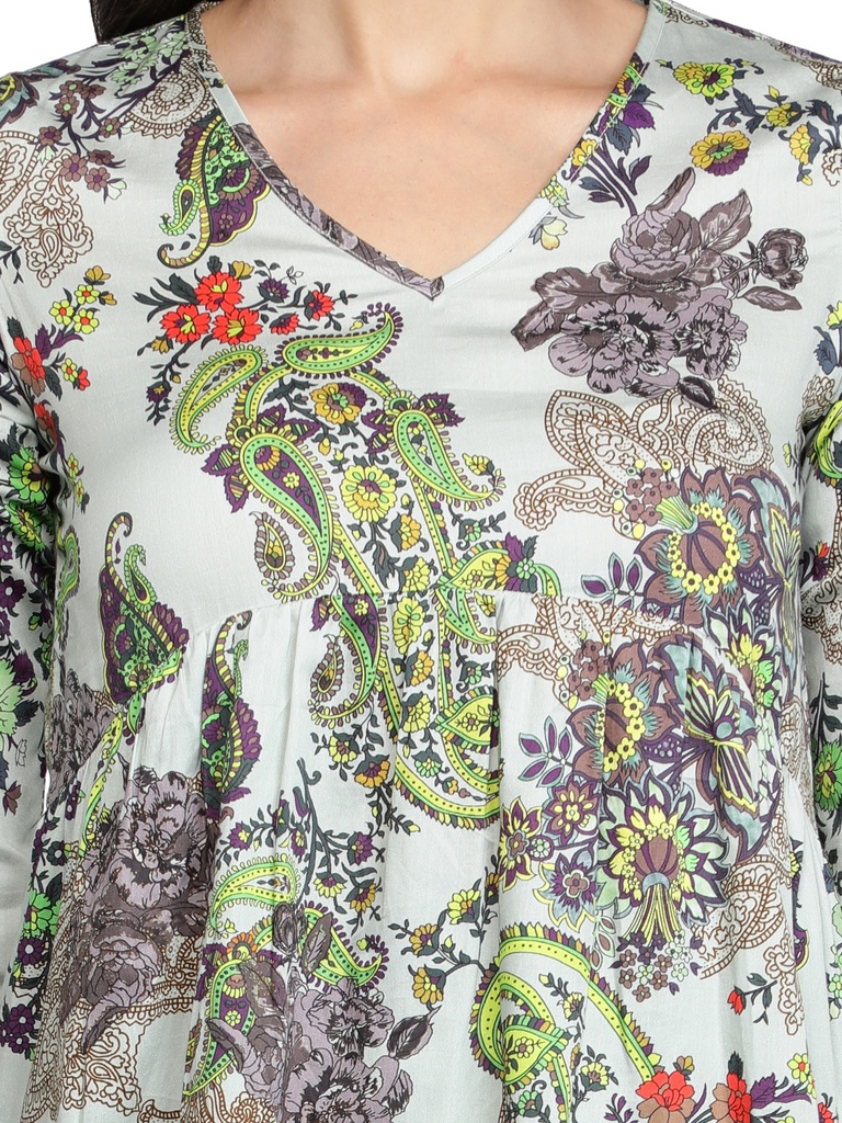 ELFIN Anarkali Kurta with palazzo pant(Closeup)