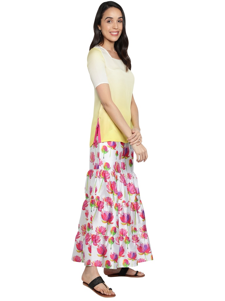 REGAL BLOOM Anarkali Kurta with Sharara Pants(Side 1)