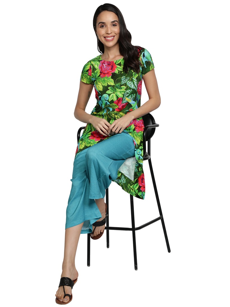 RUBY INCARNATE Wrap A-line Kurta with Palazzo(Front 2)