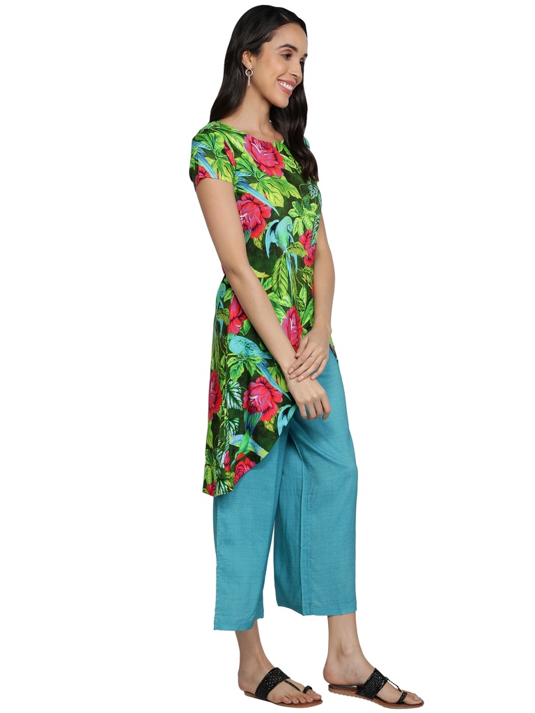 RUBY INCARNATE Wrap A-line Kurta with Palazzo(Side 1)