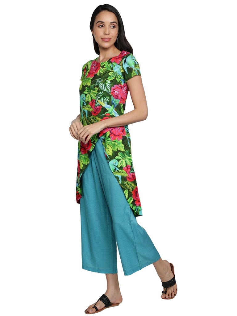 RUBY INCARNATE Wrap A-line Kurta with Palazzo(Side 2)