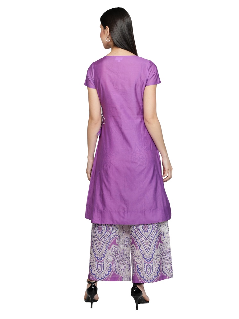 BRITTI Wrap A-line Kurta with Palazzo pants (Back)