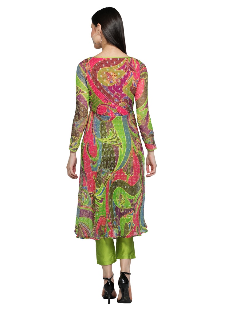 JOVIAL Anarkali Kurta with cigarette pant (Back)
