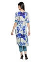 AQUARELLE A-Line Kurta with Cigarette Pant (Back)