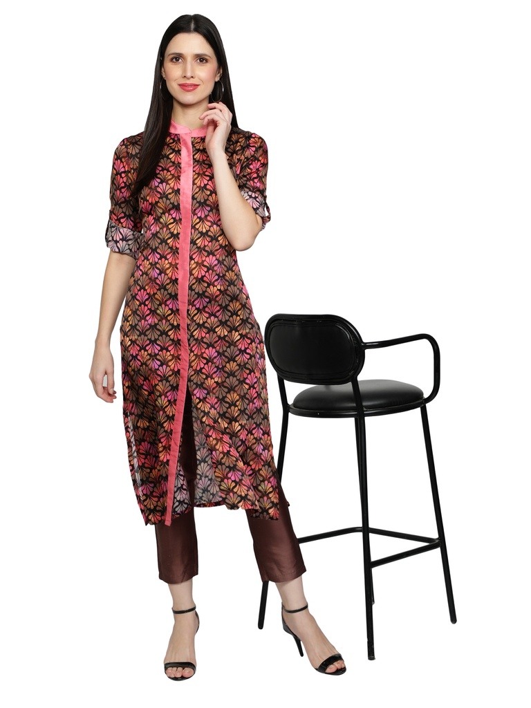 MODISH A-line Kurta with cigarette pant (Front 2)