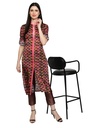 MODISH A-line Kurta with cigarette pant (Front 2)