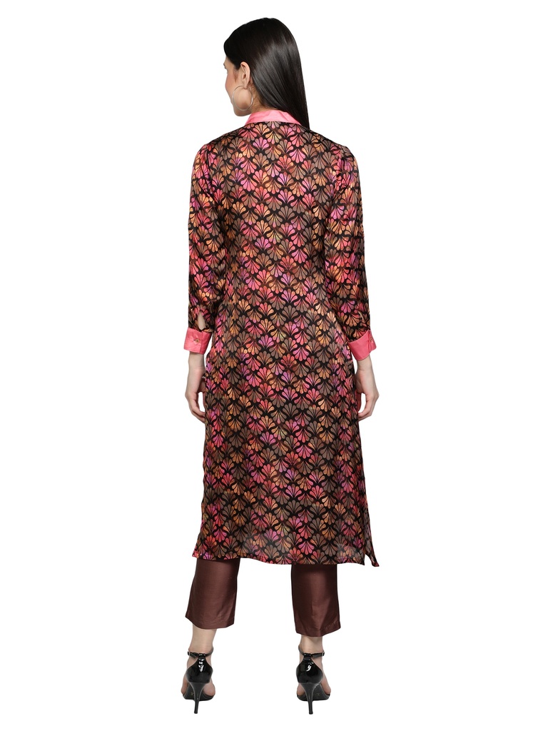 MODISH A-line Kurta with cigarette pant(Back)