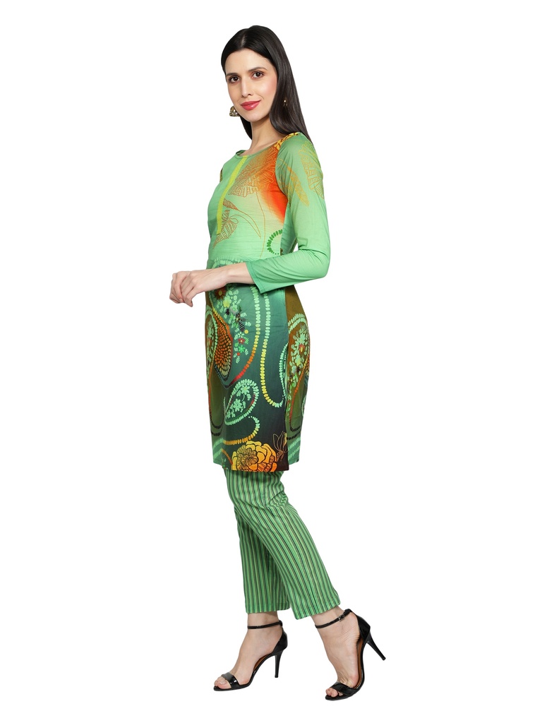 EMBRALD BEAUTY A-Line Kurta with Cigarette Pant(Side 1)
