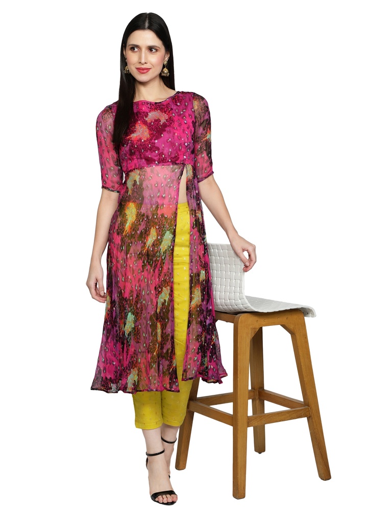 LAASYA Anarkali Kurta with Cigarette Pants(Front 2)