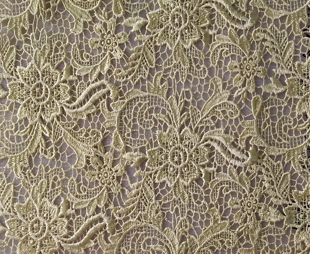 [CH 103 100% POLYESTER (120-125 CMS) (Lace Embroidery)] CH 103