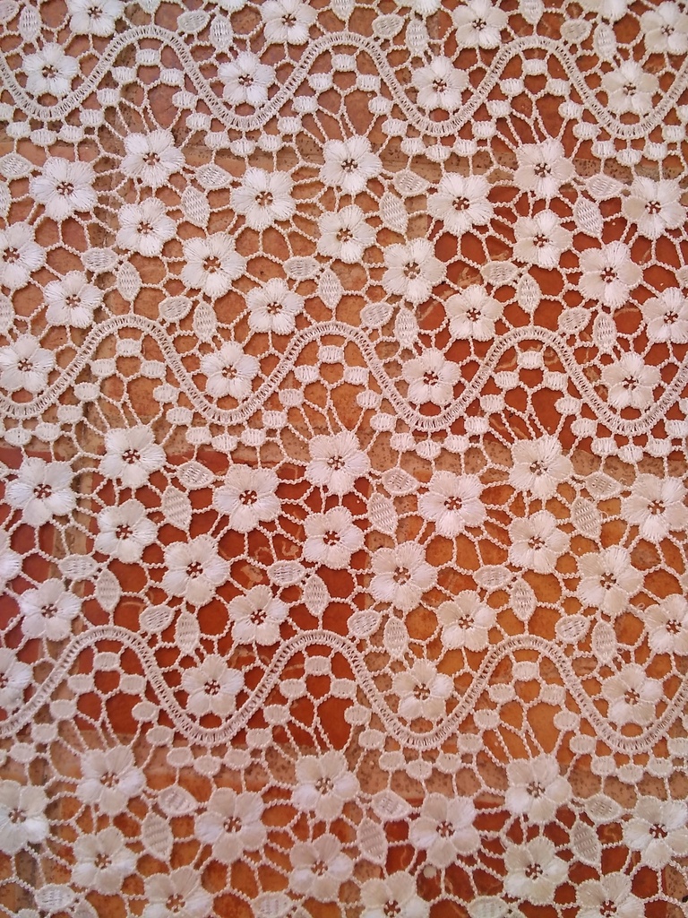 [CH 135 Polyester Chemical Lace (Width- 120- 125 CM)(Embroidery)] CH 135