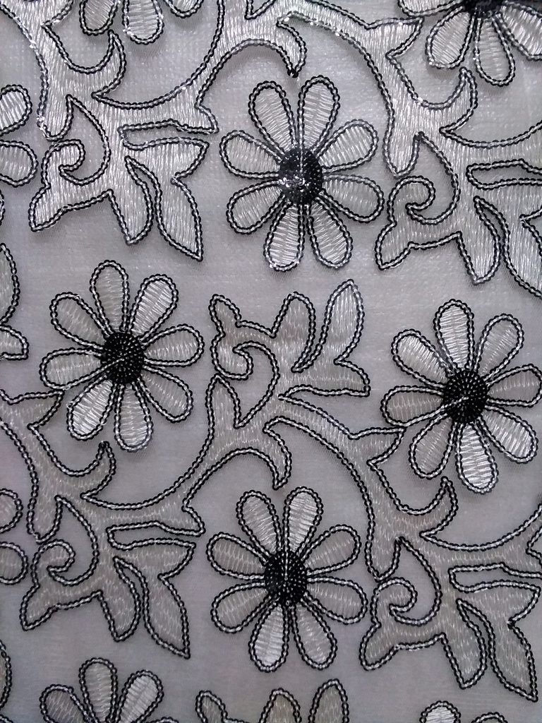 [CH 110 100% POLYESTER (120-125 CMS) (White Lace)] CH 110