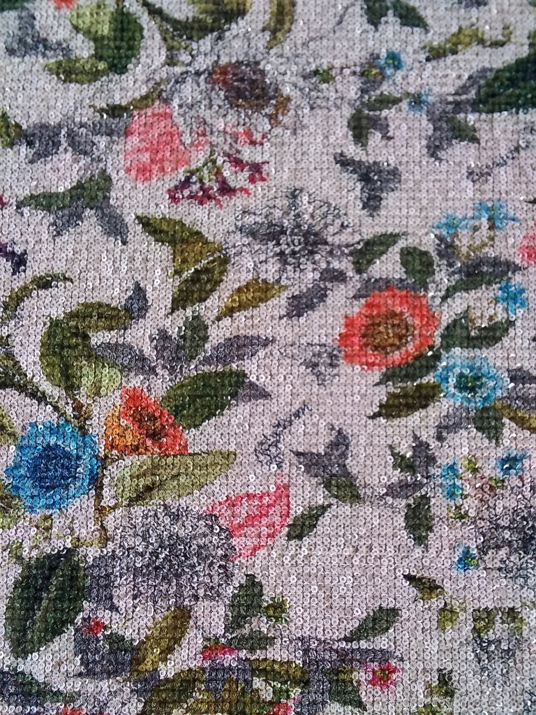 [CH 243, BASE 100% POLYESTER EMB 100% POLYESTER ( 350 GLM)(126 CMS) (Fancy Embroidery)] CH 243