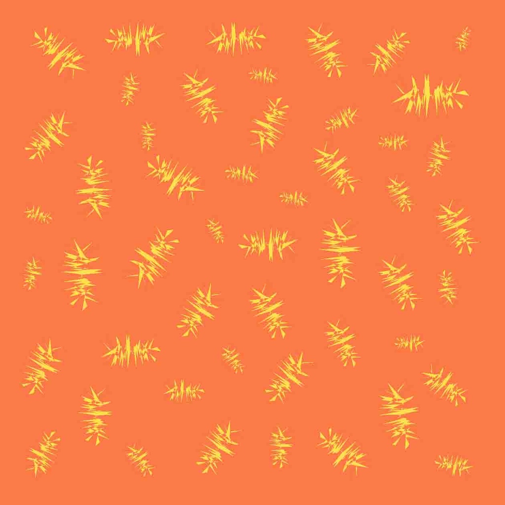 [POCKET SQUARE] ORANGE DISTORTION (Polyester Satin )