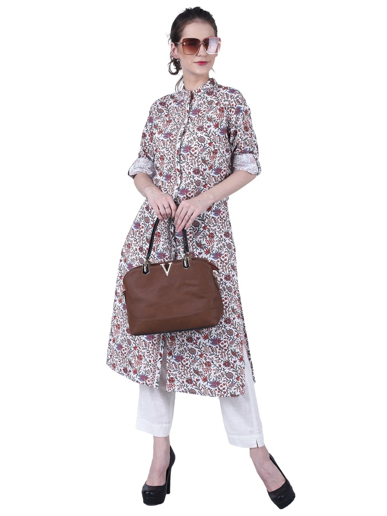 [Floral Printed Kurta] Prakhati A-line Kurta (S)