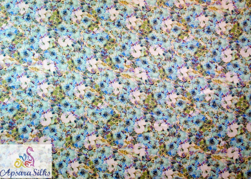 [Printed Woven Fabric 100% Silk 56" 125GSM] 98STK2018