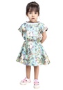 Wear We Met - Green Girls Printed Fit & Flare Dress