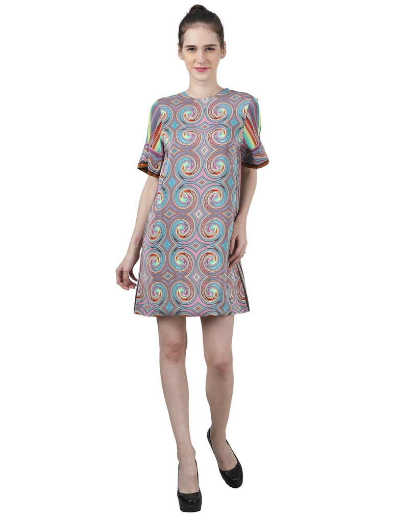 [91D384] Wear We Met - Multicolored Tunic Dress (S)