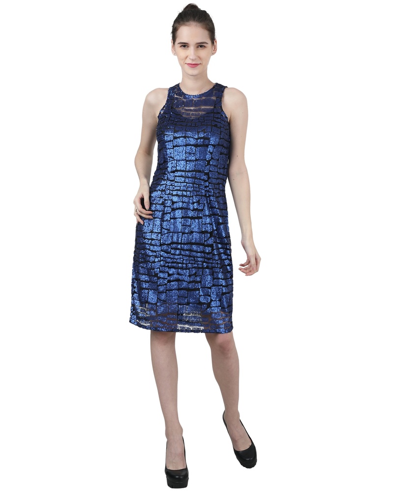 [91D737] Wear We Met - Sequin Body-con Dress with lining (S)
