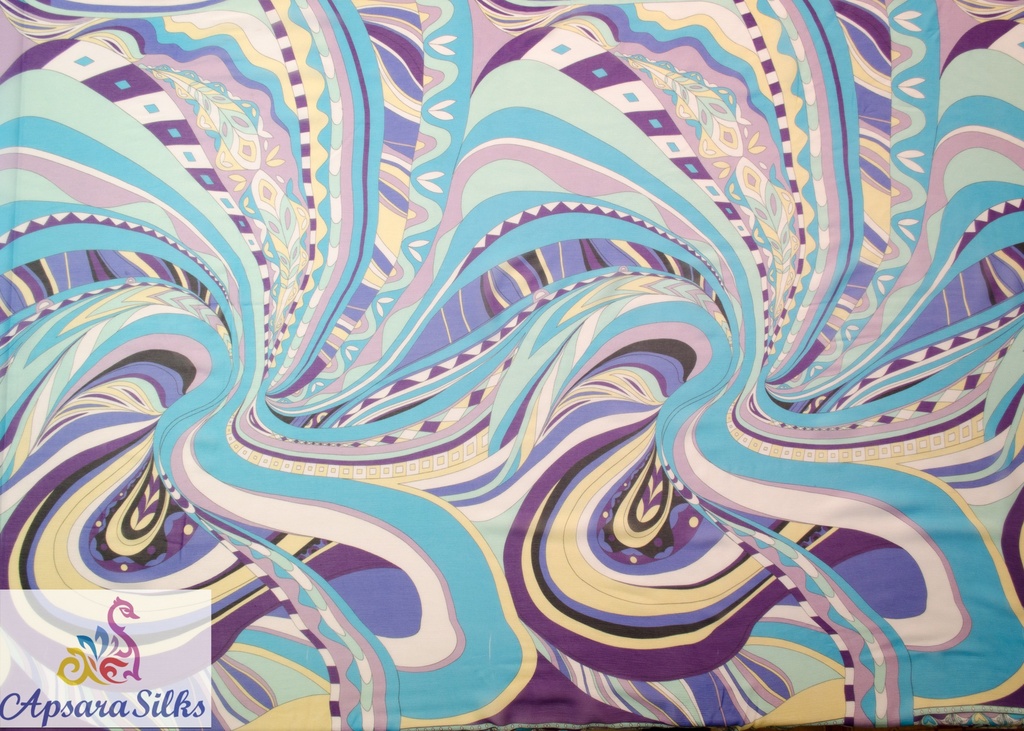 [Printed Woven Fabric 100% Silk 52" 35GSM] 127STK2018