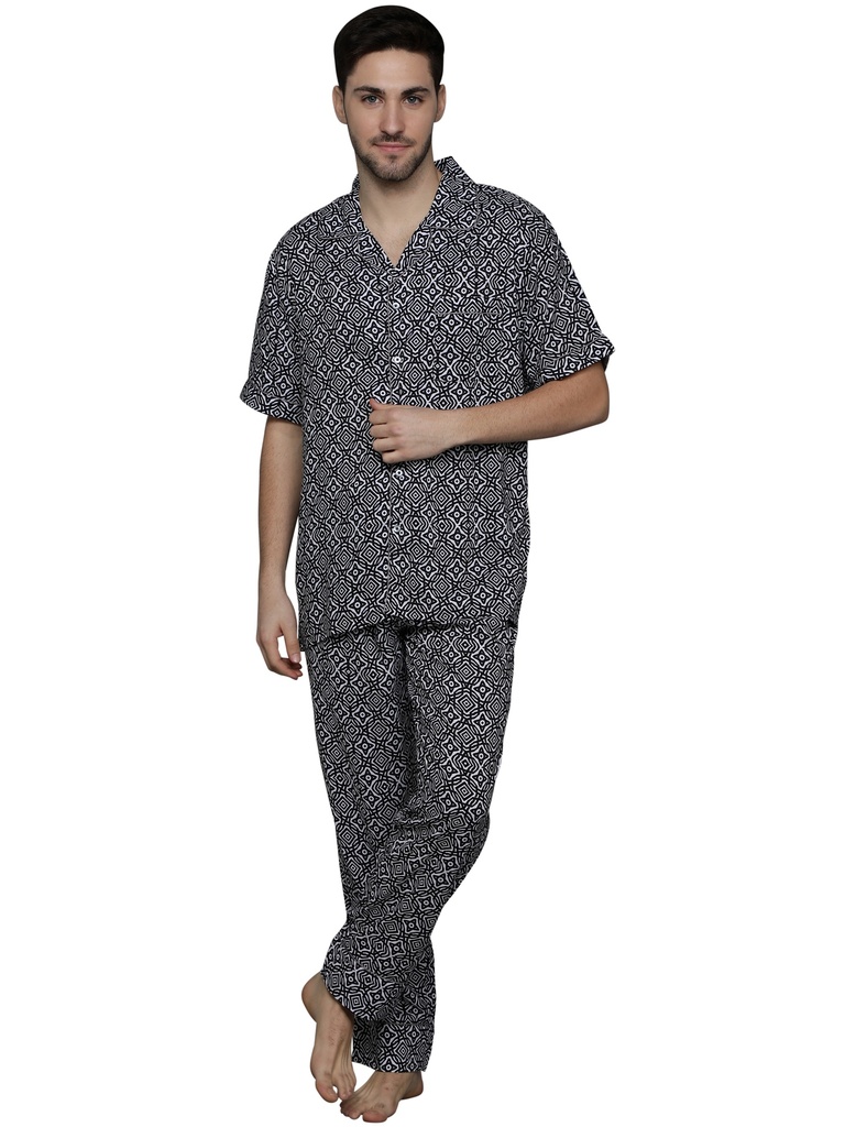 [100% Modal Mens Sleepwear Shirt & Pyjama Set] EMERSON (MIRAGE, CC1, S)