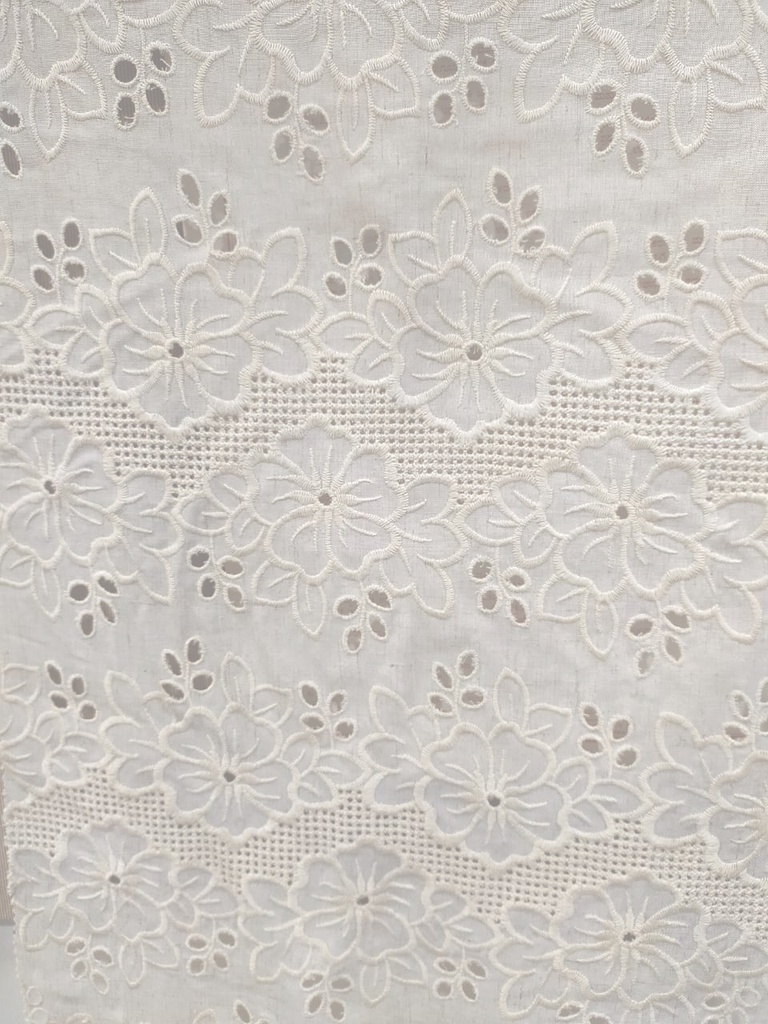 [OTA 807 , Composition -50% Rayon 35% Cotton 15%Linen (125 cm ) EMB] OTA 807