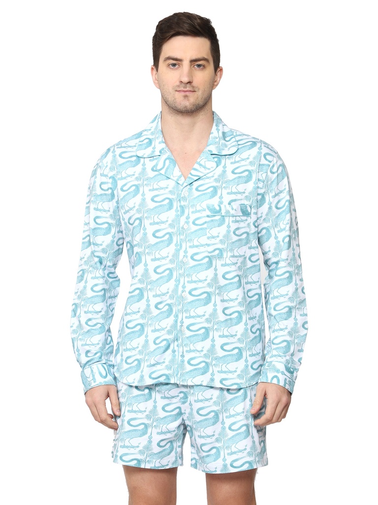 [Lucas (Men's sleepwear set)] Lucas (Tiptoe Cranes 1708 A, S)