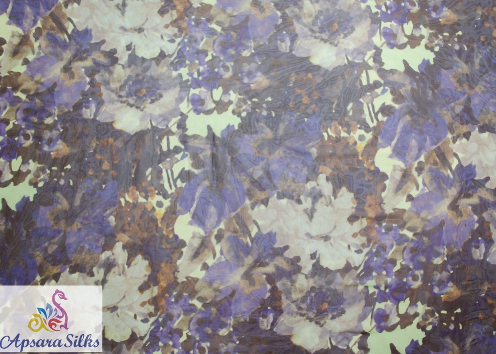 [Printed Woven Fabric 100% Silk 54" 35GSM] 225STK2018