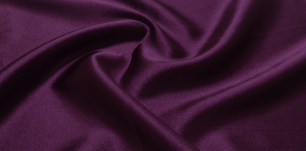 [OTA 1080 A : Composition - 94% SILK 6% SPANDEX ( Stretch satin 16mm ) : Weight -70 GSM 94% SILK 6% SPANDEX : Width - 54" : Colour - Aubergine] OTA 1080 (A)