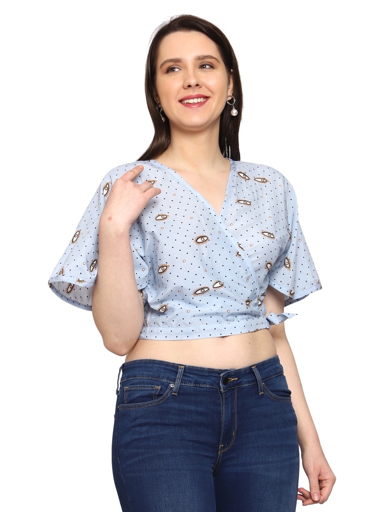 [Women's Wrap Top] Natalia (Wrap up Top) (180STK2018, S)