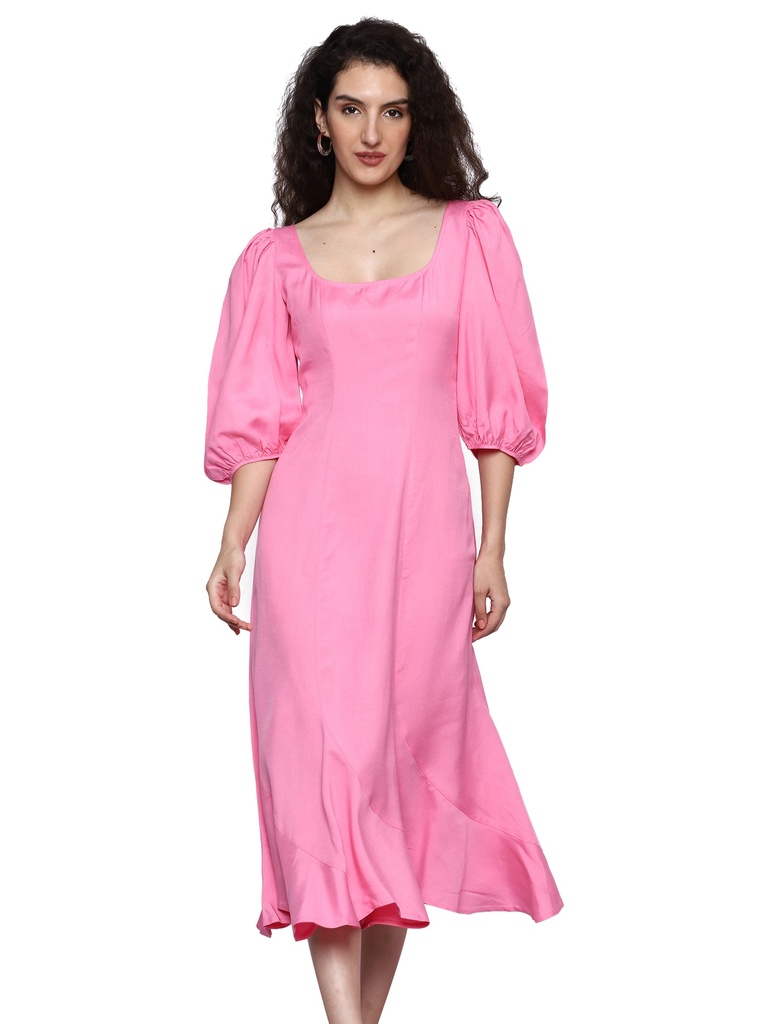 [Hera Pink Curve dress] Hera - CURVE DRESS (Pink, S)