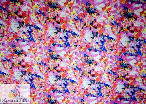 [Printed Woven Fabric 100% Silk 54" 130GSM] 415STK2018