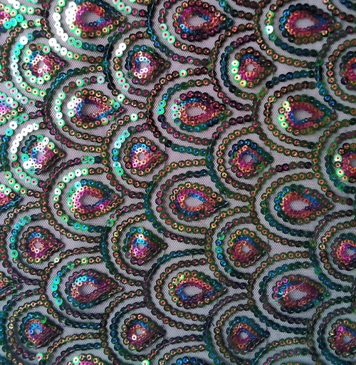 [CH 106 100% POLYESTER (120-125 CMS) (Sequence embroidery on lace)] CH 106