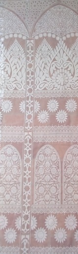 [CH 424, BASE 100% POLYESTER, EMB 100% COTTON (270 GSM) (119 CMS)] CH 424