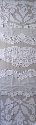 [CH 253,100% Nylon, Off White (Embroidery)] CH 253