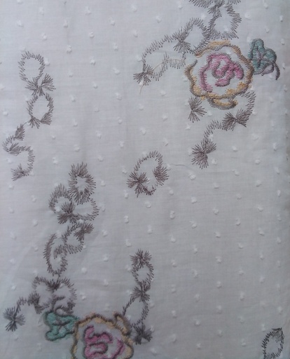 [CH 227, Yarn 100% POLYESTER, Ground 100% COTTON  (ABT 154 GLM) (48/50") (Embroidery)] CH 227