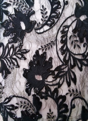 [CH 161 TMC-E4697 25% NYLON 75% POLYESTER (49/50")(230GLM) (500 m/col.) (Fancy Embroidery)] CH 161