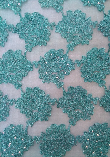 [CH 137 Mesh Polyester With Pearls (Width- 120- 125 CM)(Embroidery)] CH 137