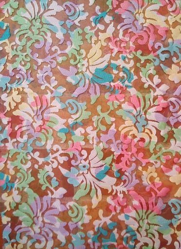 [CH 139 Mesh Fabric Digital Printing (Width- 120- 125 CM)(Embroidery)] CH 139