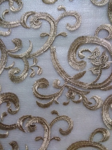 [CH 115 100% METALLIC 100% NYLON MESH (120-125 CMS) (Embroidery)] CH 115
